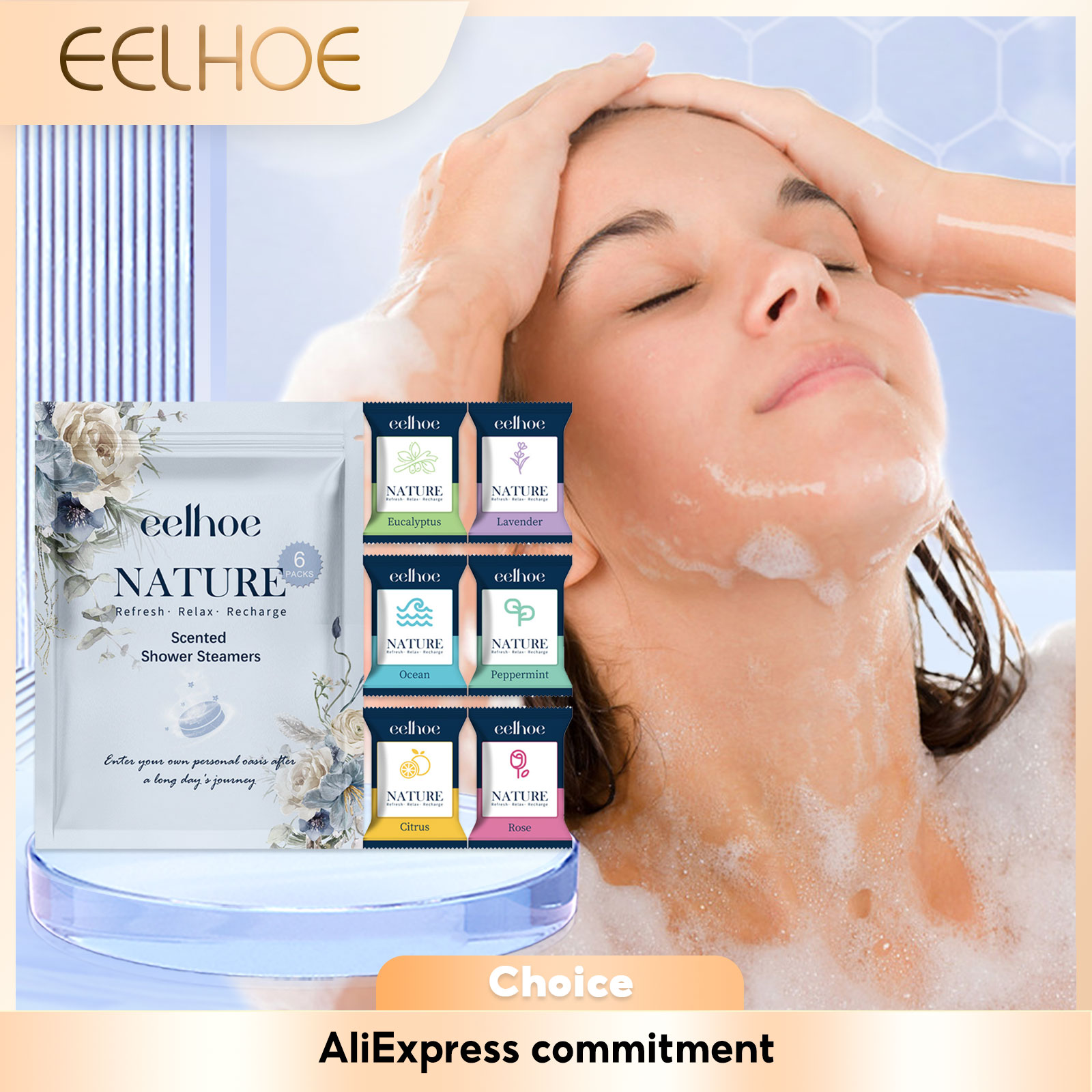 Shower Steamer Tablet - Tablet Mandi Aromaterapi untuk Bantuan Tidur,