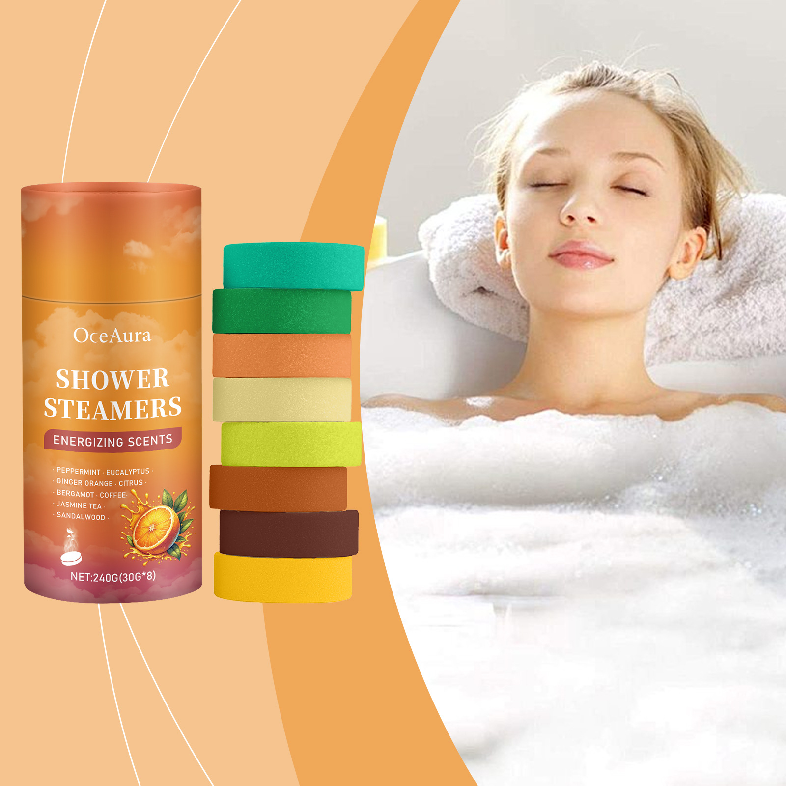 Shower Steamer Tablet - Tablet Mandi Aromaterapi Menyegarkan Menenangkan Kelelahan