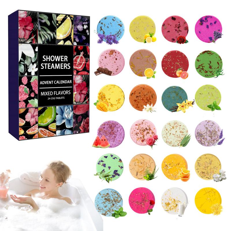 Shower Steamer Tablet - 24 buah kit kalender kedatangan steamer