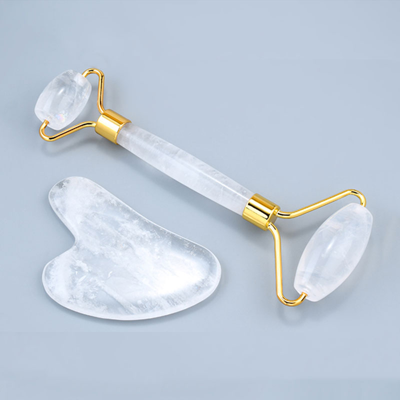 Jade Roller Stone - Set Pengikis Guas Rol Pijat Wajah