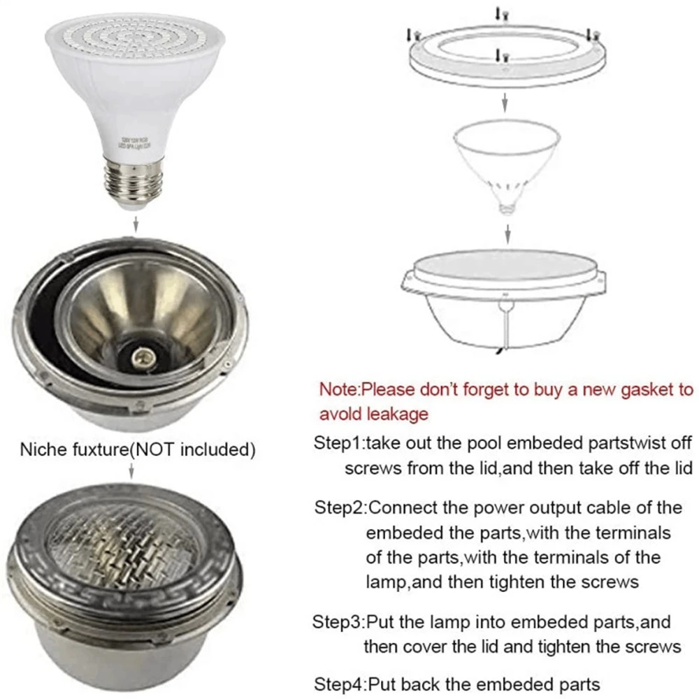 Lampu Kolam Renang LED RGB E27 - Xy Spa & Wellness George Town Photos ulasan dan harga