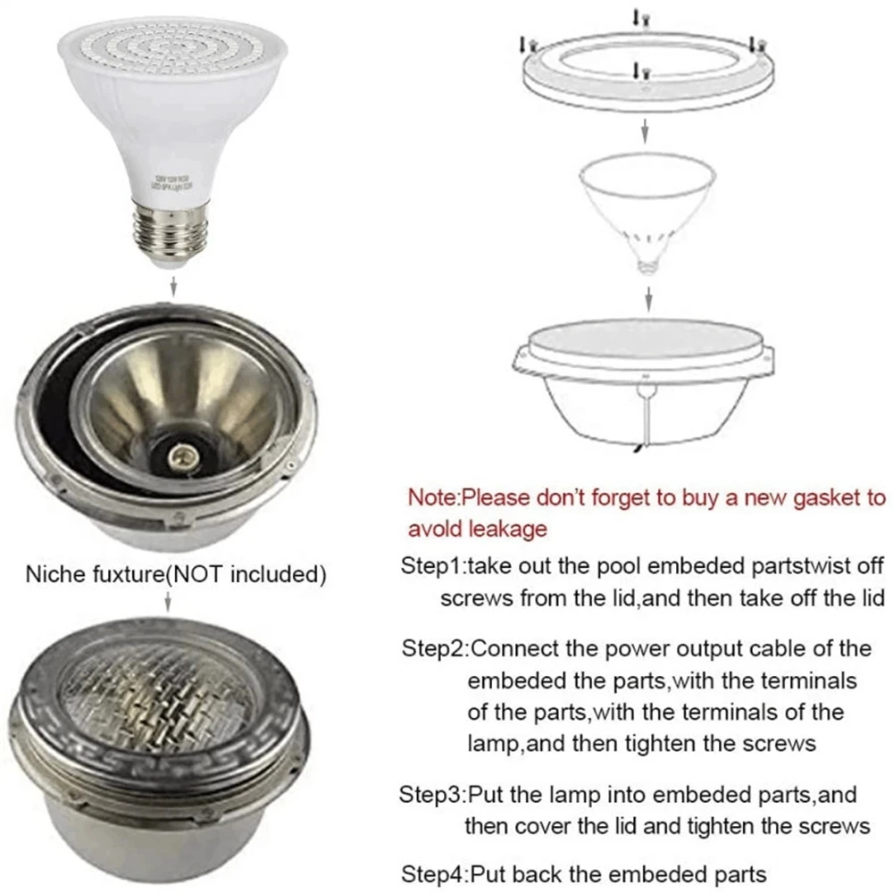 Lampu Kolam Renang LED E27 E26 - Xy Spa & Wellness George Town Photos ulasan dan harga