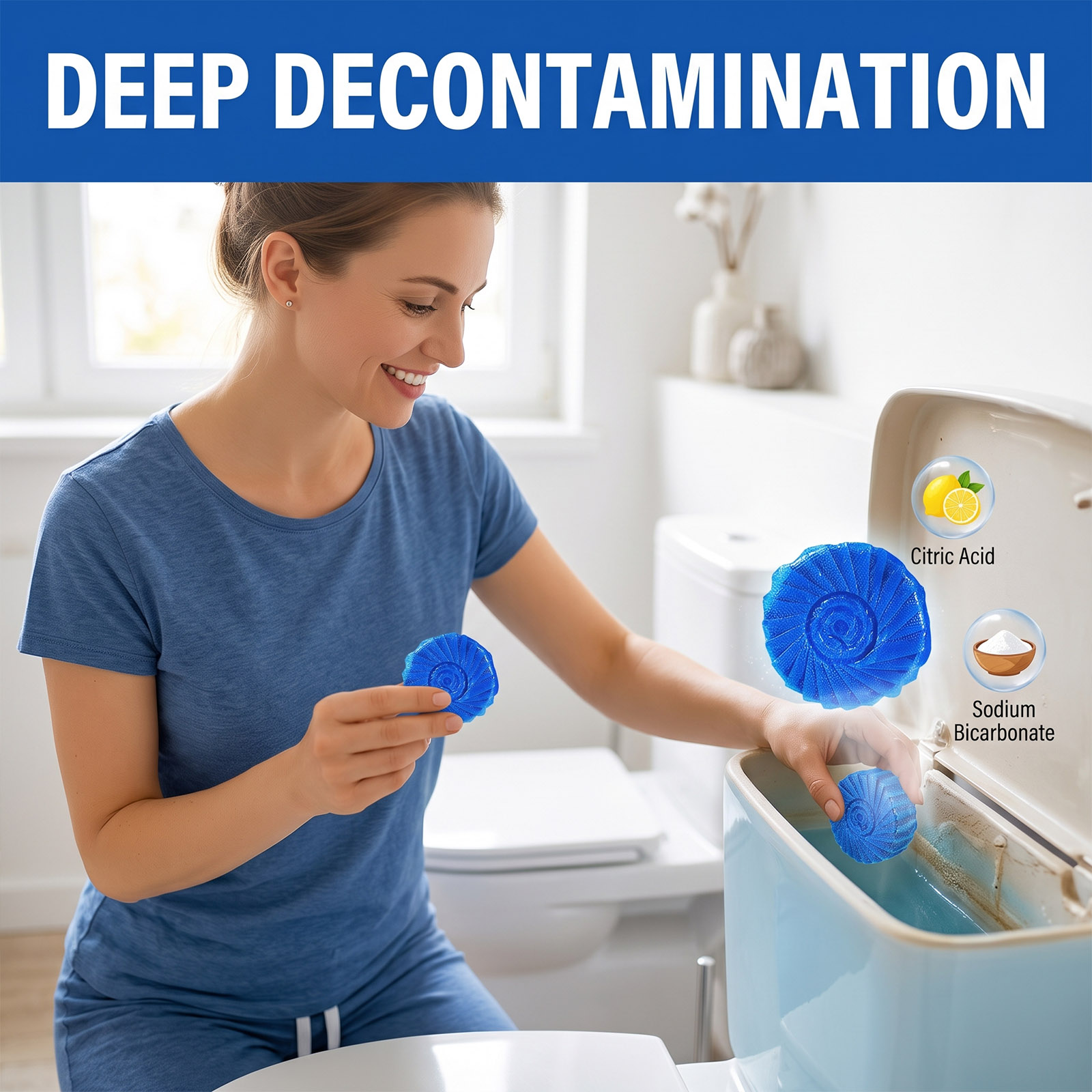 Tablet Pembersih Toilet Biru,  - Shower Steamer Tablet ulasan dan harga