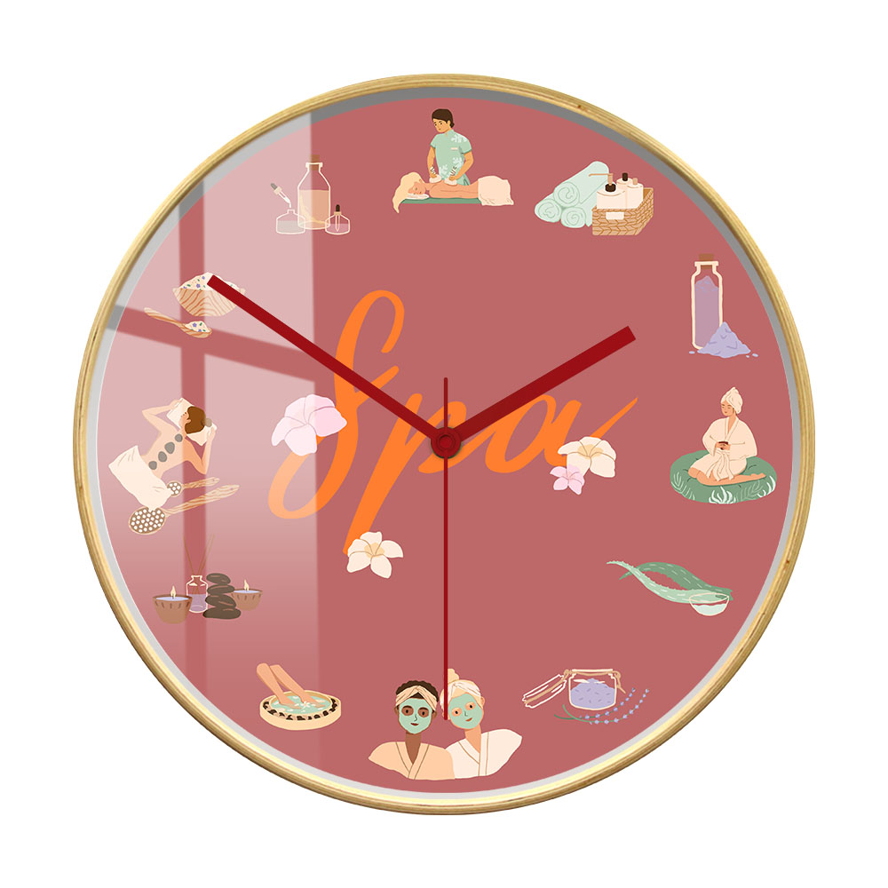 Jam Dinding Kuarsa Senyap untu - Spa Wellness Salon ulasan dan harga