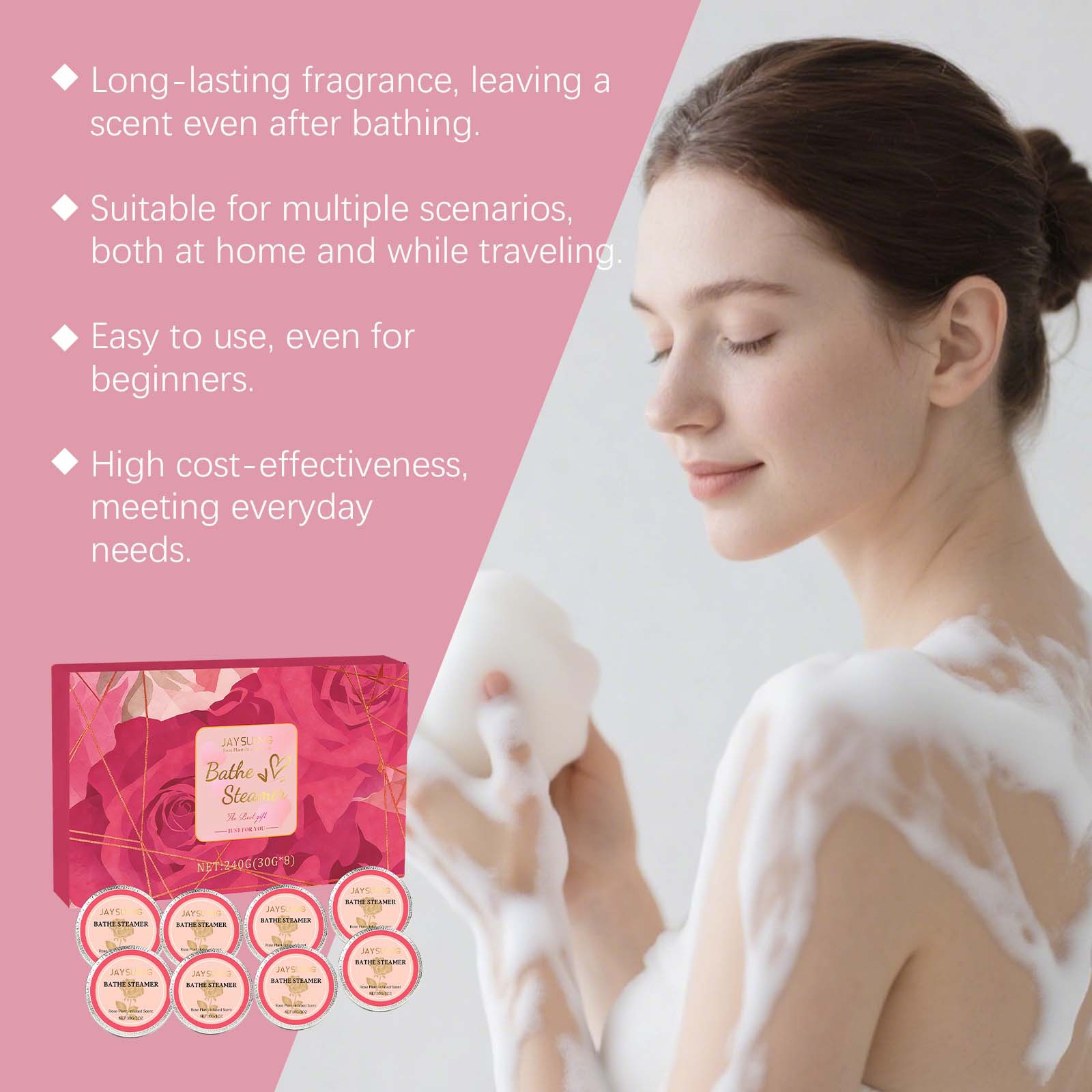 Tablet Mandi Jaysuing Rose Mem - Shower Steamer Tablet ulasan dan harga