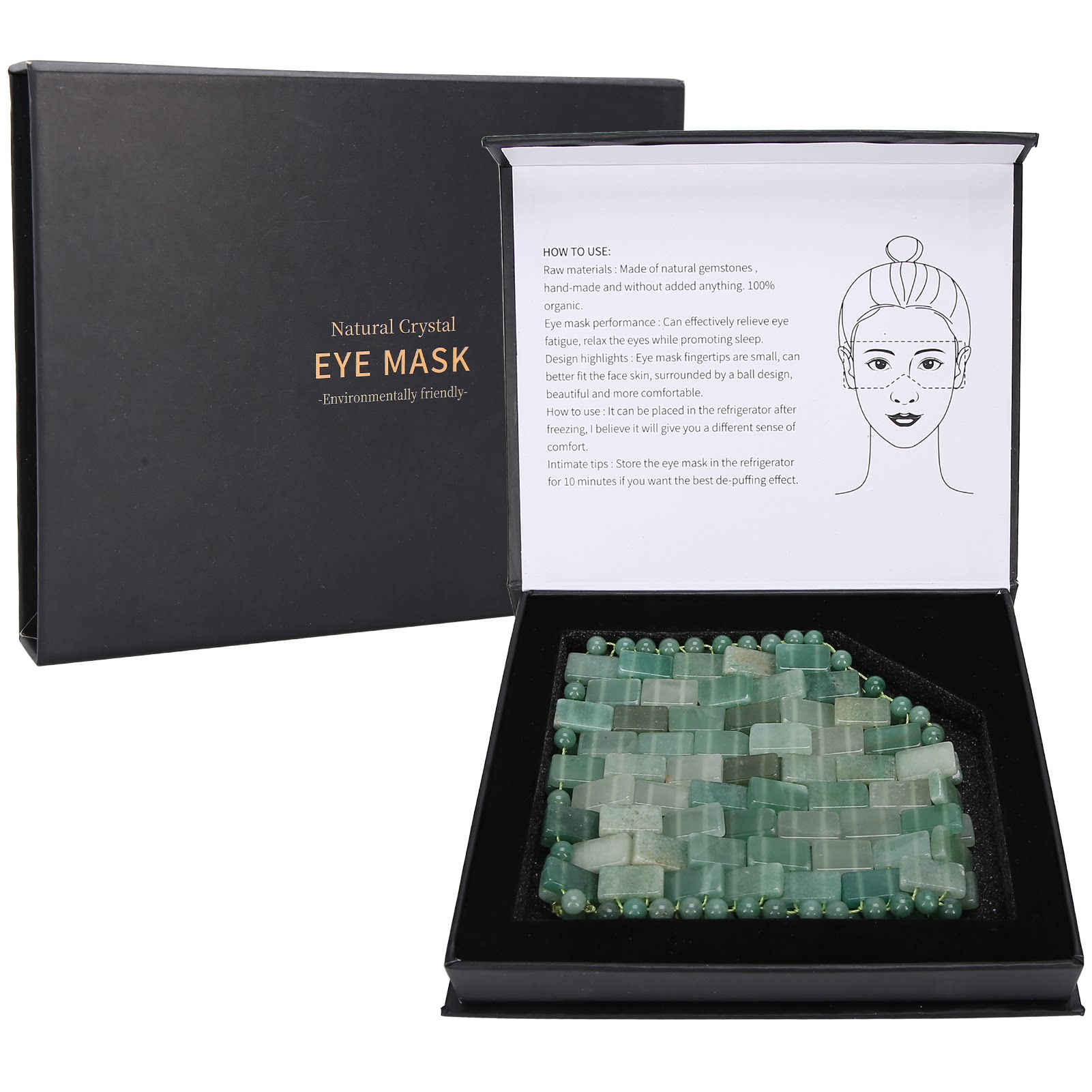 Set Masker Mata Batu Giok Rose - Jade Roller Stone ulasan dan harga