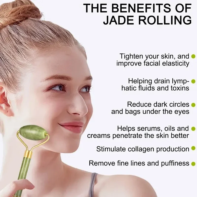 Roller Jade Alami Gua Sha Batu - Jade Roller Stone ulasan dan harga